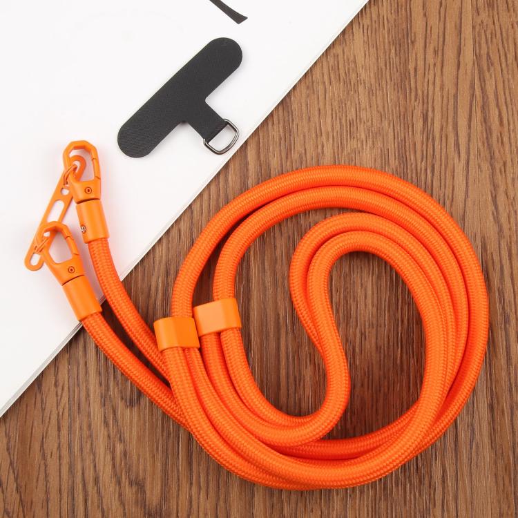 Cordón ajustable para teléfono móvil cruzado de poliéster de 7 mm, color sólido, con hebilla de doble cara (gris claro)