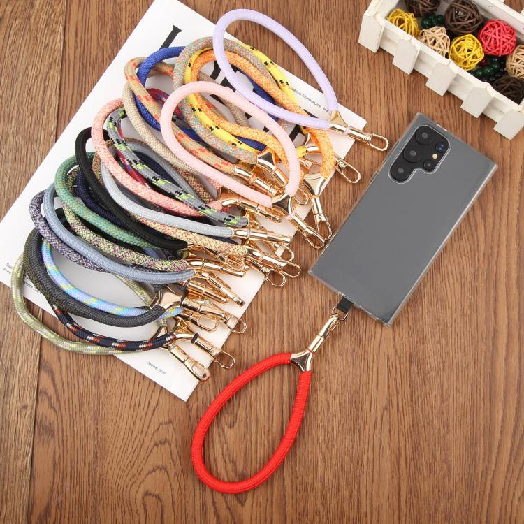 8mm Adjustable Gold Buckle Wrist Short Strap Anti-lost Mobile Phone Lanyard(Midnight Blue)