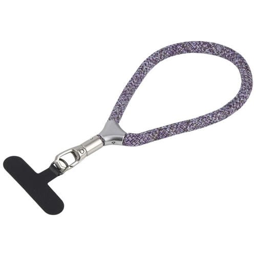 8mm Adjustable Silver Buckle Wrist Short Strap Anti-lost Mobile Phone Lanyard(Grey Colorful)