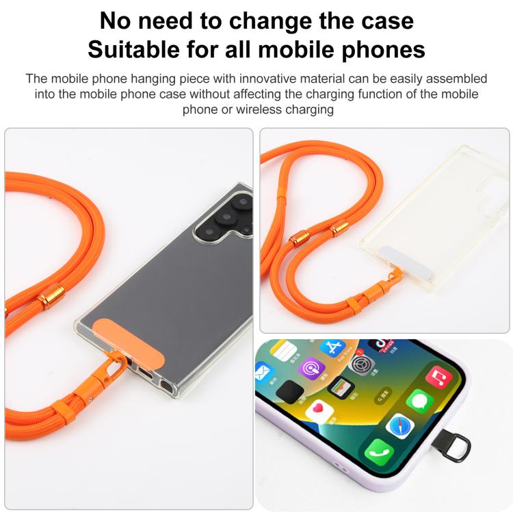 7mm 3 in 1 Threaded Adjustable Crossbody Mobile Phone Lanyard(Black)