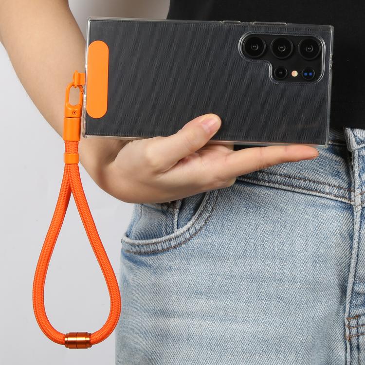 7mm 3 in 1 Threaded Adjustable Crossbody Mobile Phone Lanyard(Camel)
