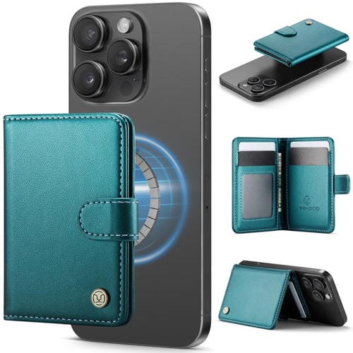 JEEHOOD J09 RFID - Bolsa para tarjetas con hebilla magnética (verde)