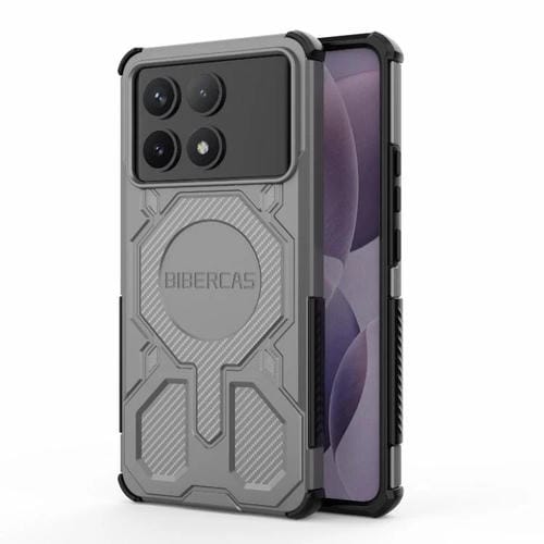 Funda BIBERCAS Real Color Series MagSafe a prueba de golpes para Redmi K70 (gris)