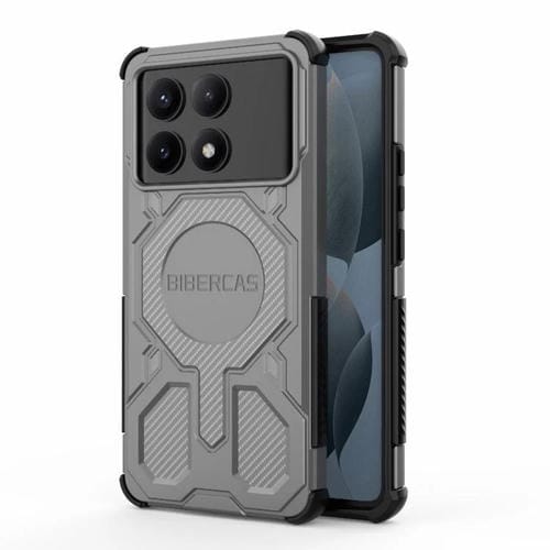 Funda BIBERCAS Real Color Series MagSafe a prueba de golpes para Redmi K70E (gris)