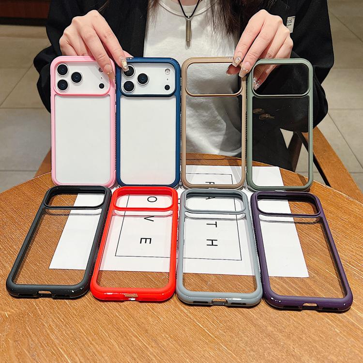 Funda de acrílico TPU transparente con borde liso para Samsung Galaxy S25/S24 5G (verde militar)
