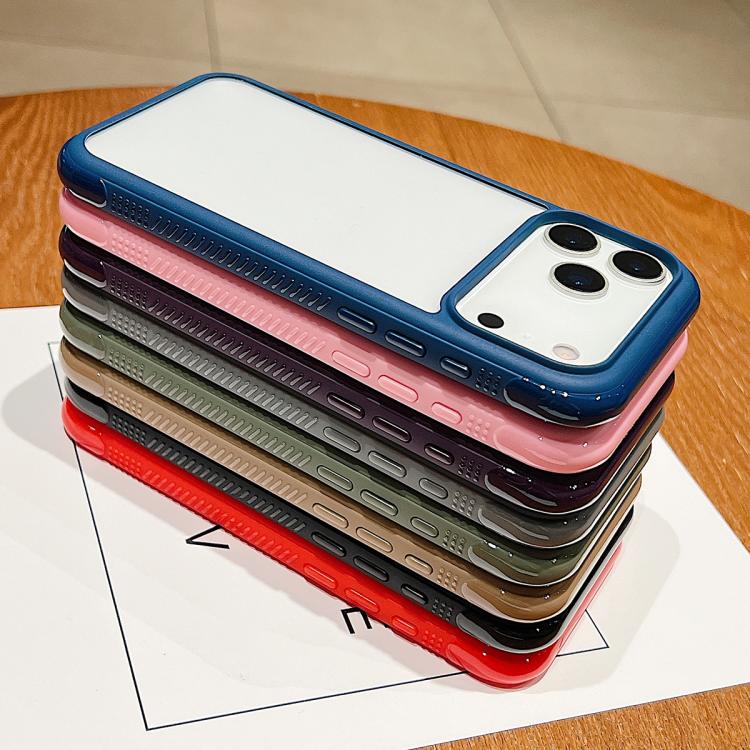 Funda de acrílico TPU transparente con borde liso para Samsung Galaxy S25/S24 5G (negro)