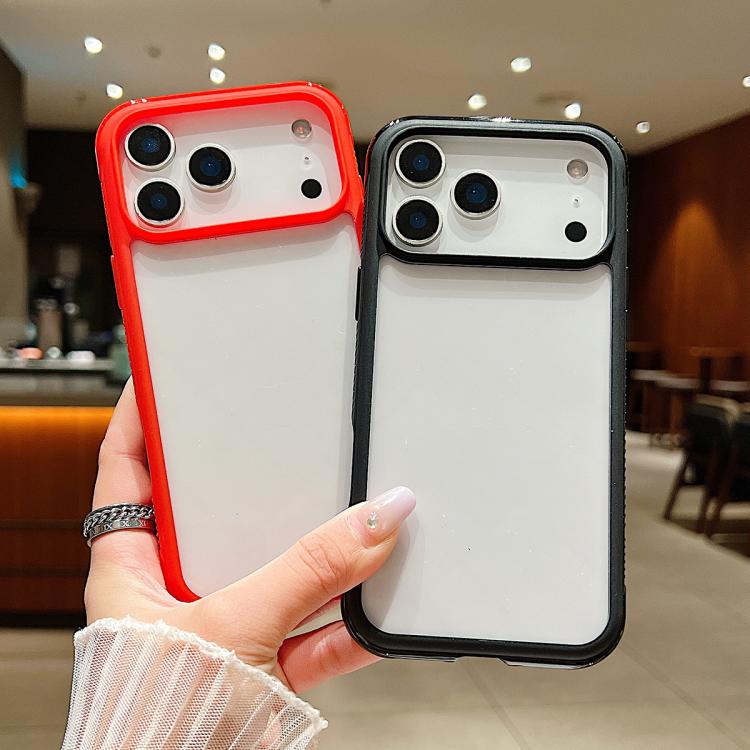 Funda de acrílico TPU transparente con borde liso para Samsung Galaxy S25/S24 5G (negro)