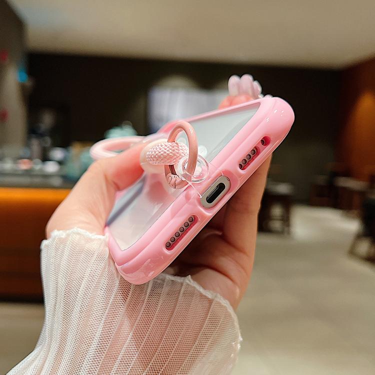 Funda de acrílico transparente de TPU con borde liso y correa para la muñeca para Samsung Galaxy S25 Ultra / S24 Ultra 5G (marrón)