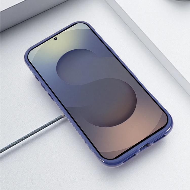 Funda magnética MagSafe transparente con borde liso para Samsung Galaxy S25 Edge 5G (roja)