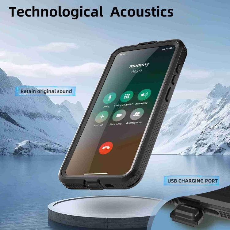 Funda RedPepper para Samsung Galaxy S25+ 5G, resistente al agua IP68, triple protección MagSafe (negra)