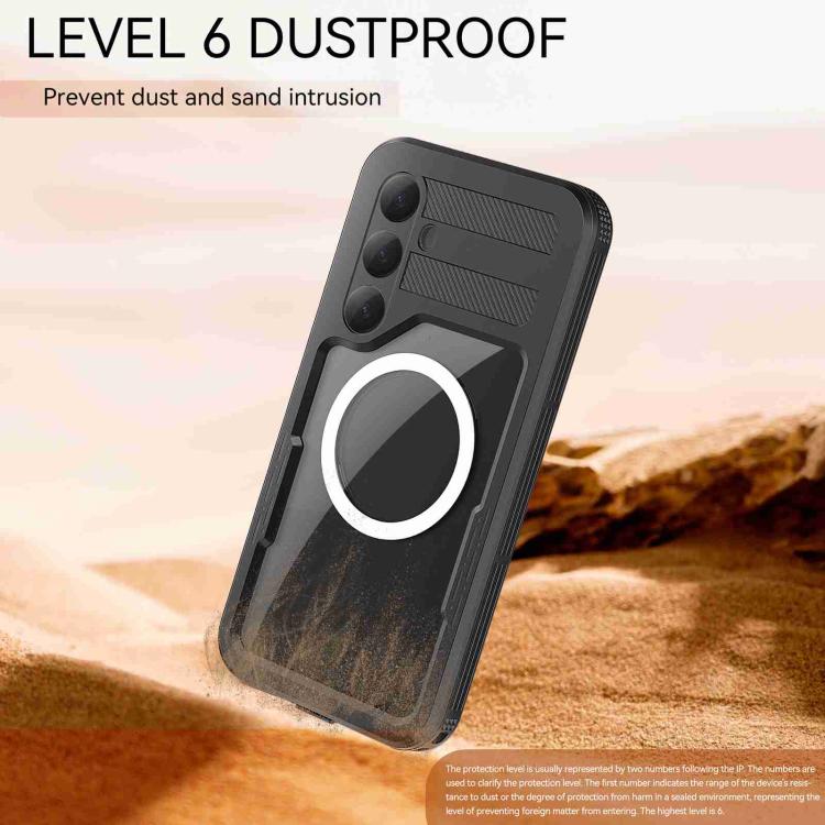 Funda RedPepper para Samsung Galaxy S25+ 5G, resistente al agua IP68, triple protección MagSafe (negra)