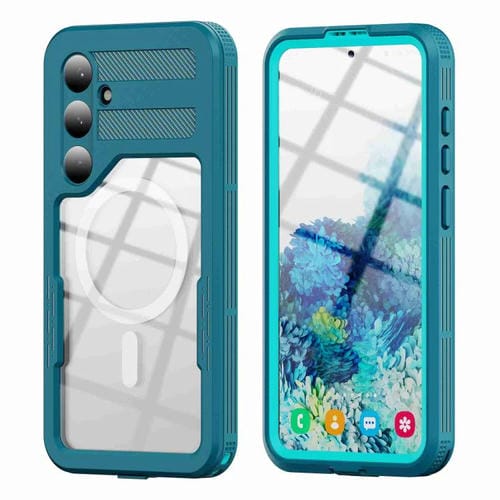 Funda RedPepper para Samsung Galaxy S24 5G, resistente al agua IP68, triple protección MagSafe (azul)