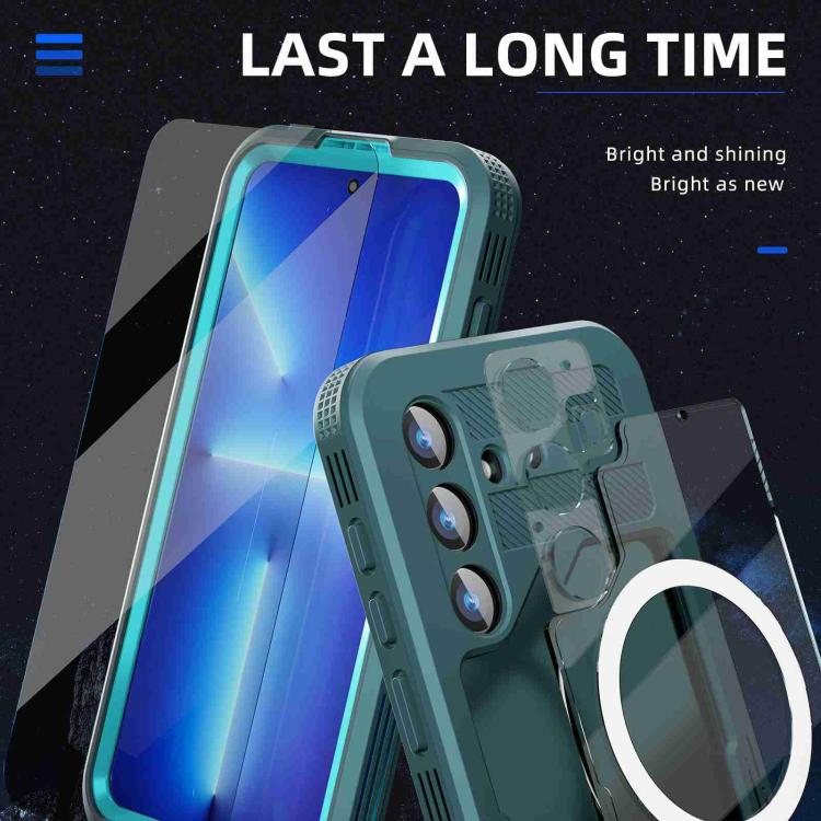 Funda RedPepper para Samsung Galaxy S24 5G, resistente al agua IP68, triple protección MagSafe (azul)