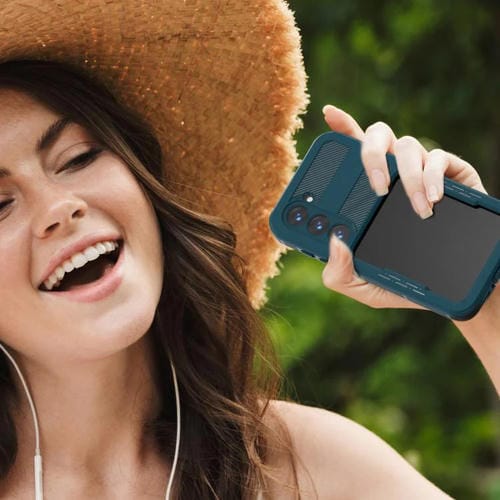 Funda impermeable RedPepper IP68 triple para Samsung Galaxy S23 5G (azul)