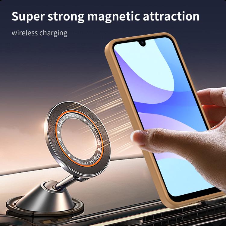 Funda híbrida de TPU translúcida con acabado mate MagSafe para Samsung Galaxy A26 5G (Dorado desierto)