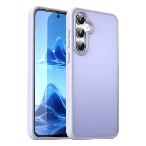 Funda híbrida de TPU translúcida y esmerilada para Samsung Galaxy A55 5G (lavanda)
