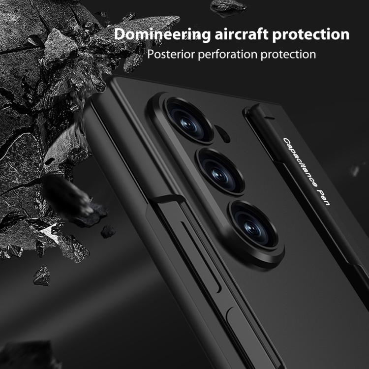 Funda ultrafina GKK para Samsung Galaxy Z Fold7 5G con ranura para bolígrafo (no incluye bolígrafo) (gris titanio)