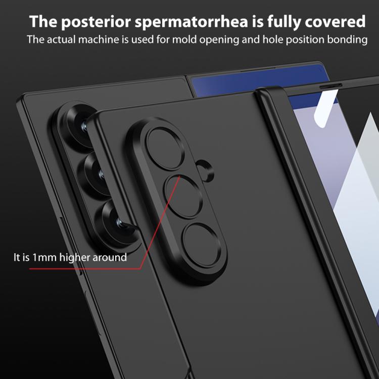 Funda GKK con bisagra magnética integrada y cubierta completa para Samsung Galaxy Z Fold7 5G (gris titanio)