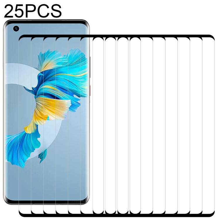Para Huawei Mate Mate 40 / Mate 40e 5g / Mate 40e 4g 25 PCS 9h 3D HD Curved Edge Filde de vidrio templado