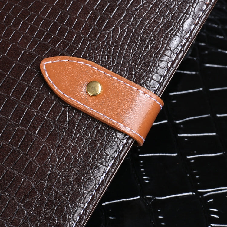 Para Motorola Edge + idewei Funda de cuero con tapa horizontal con textura de cocodrilo con soporte, ranuras para tarjetas y billetera (negro)