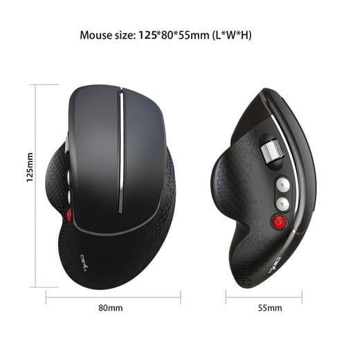 Ratón vertical inalámbrico HXSJ T32 diseño ergonómico 2.4G