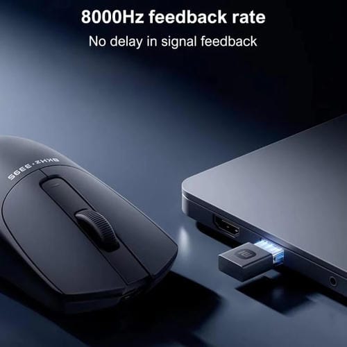 Ratón para Juegos Xiaomi Mouse X1 Inalámbrico y con Cable 2,4 G TTC Microinterruptores 8000 Hz 26000 DPI (Negro)