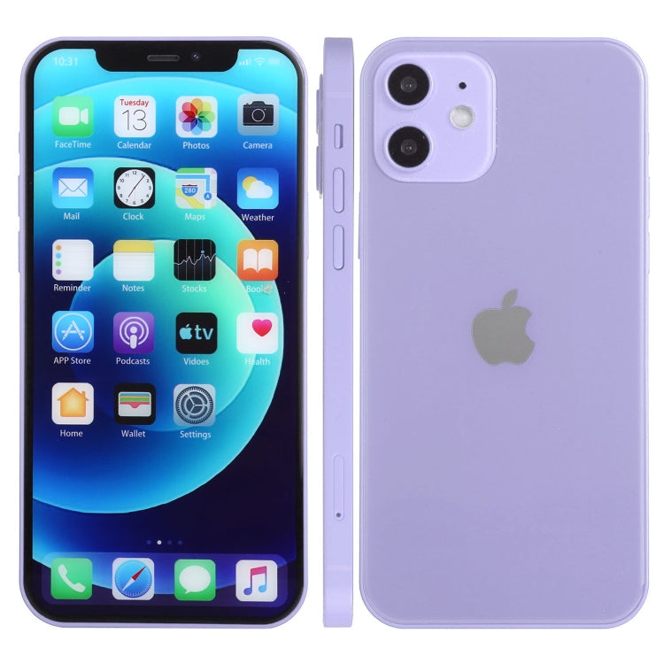 Para iPhone 12 Pantalla a color Modelo de pantalla ficticia falsa que no funciona (Púrpura)
