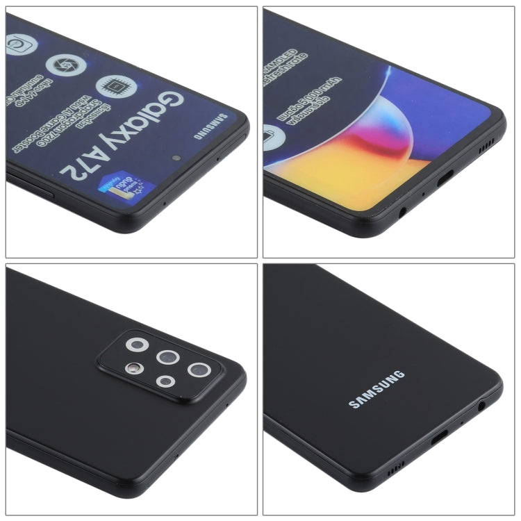 Para Samsung Galaxy A72 5G Pantalla a color Modelo de pantalla ficticia falsa que no funciona (Negro)