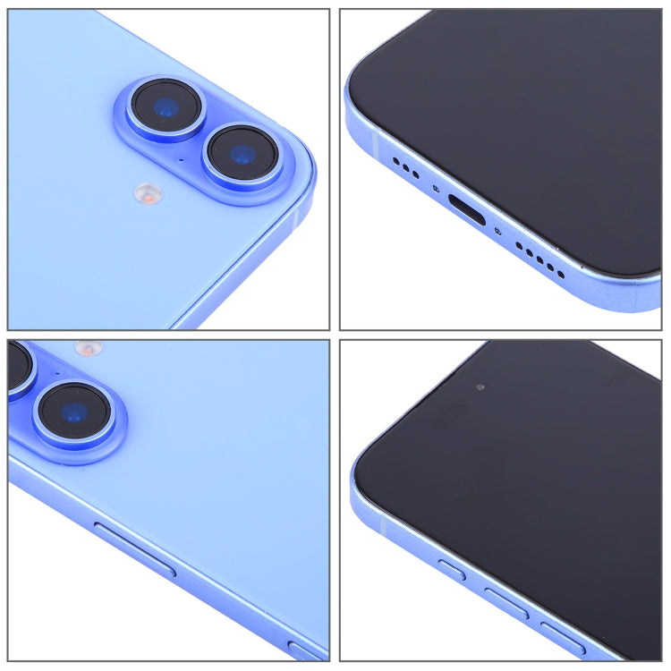 Modelo de Pantalla Falsa para iPhone 16 (Azul) sin Función