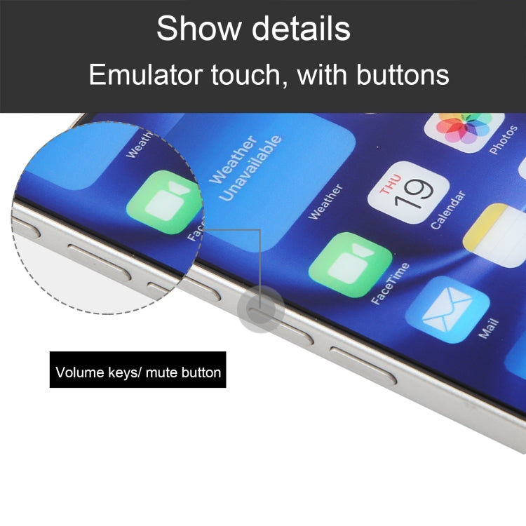 Modelo de Pantalla Falsa para iPhone 16 con Pantalla a Color (Blanco)