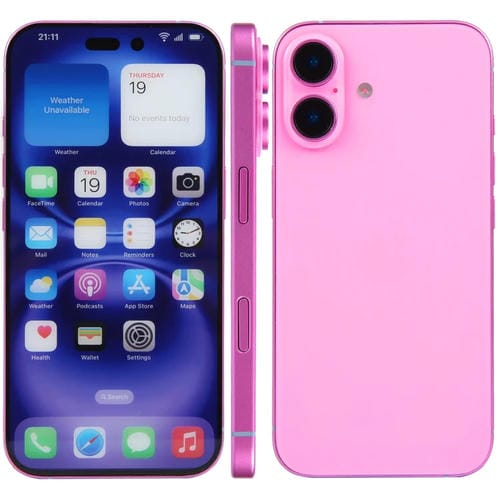 Modelo de Pantalla Falsa que no Funciona con Pantalla a Color para iPhone 16 Plus (Rosa)