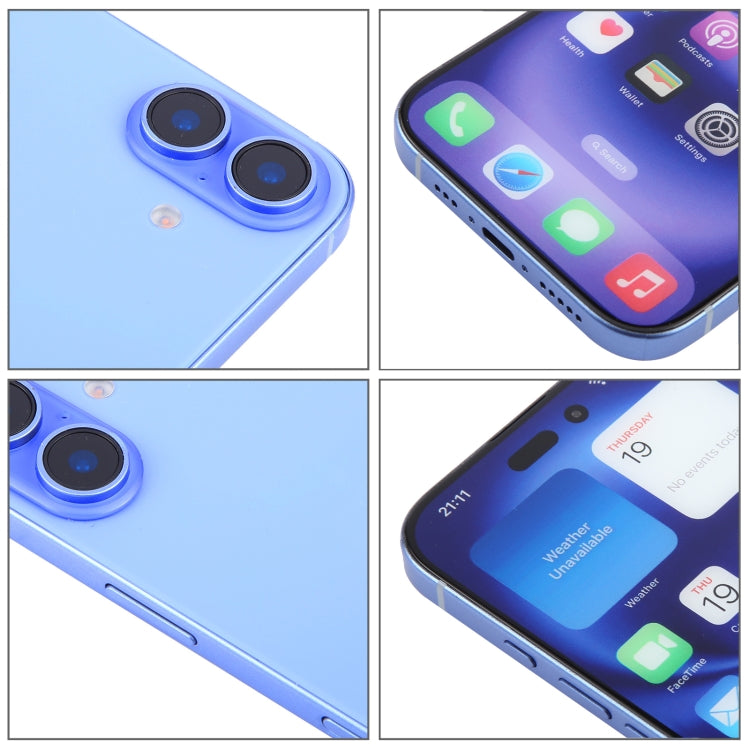 Modelo de Pantalla Falsa sin Función con Pantalla a Color para iPhone 16 Plus (Ultramar)