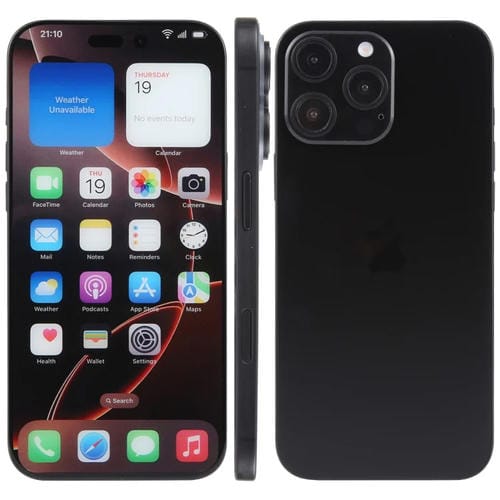 Modelo de Pantalla Falsa sin Función con Pantalla a Color para iPhone 16 Pro Max (Negro)