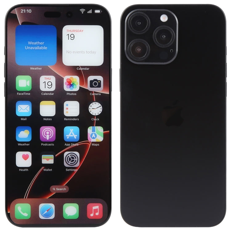 Modelo de Pantalla Falsa sin Función con Pantalla a Color para iPhone 16 Pro Max (Negro)