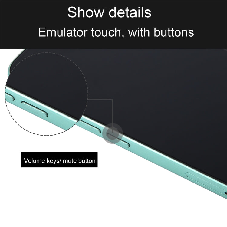 Modelo de Pantalla Falsa para iPhone 16 Plus (Verde Azulado)