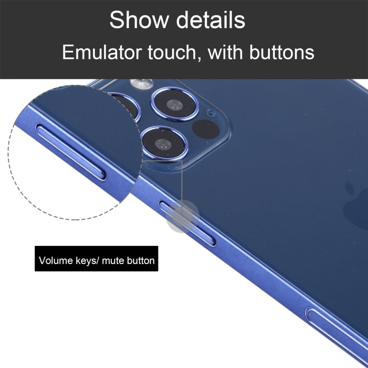 Para iPhone 12 Pro, pantalla negra, modelo de pantalla ficticia falsa que no funciona, versión ligera (azul aguamarina)