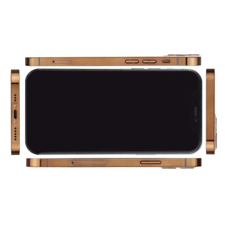 Para iPhone 12 Pro, pantalla negra, modelo de pantalla ficticia falsa que no funciona, versión ligera (dorado)