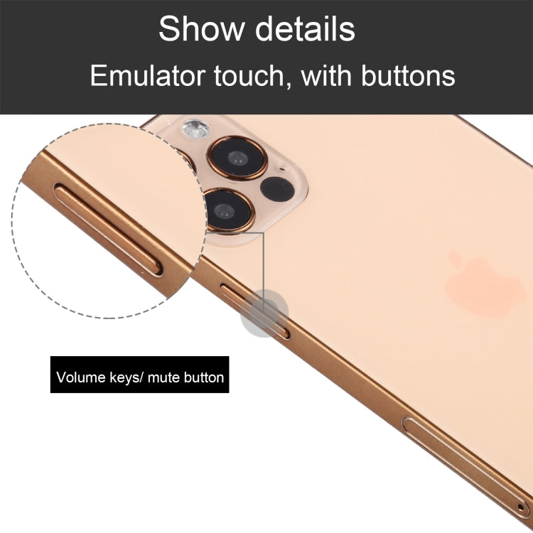 Para iPhone 12 Pro, pantalla negra, modelo de pantalla ficticia falsa que no funciona, versión ligera (dorado)