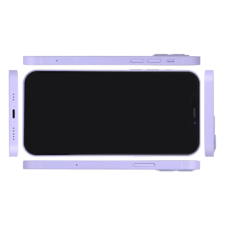 Para iPhone 12 Pantalla negra Modelo de pantalla ficticia falsa que no funciona, versión ligera (púrpura)