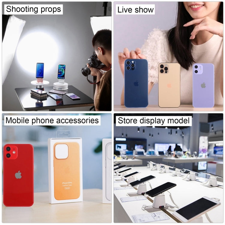 Para iPhone 12 Pantalla negra Modelo de pantalla ficticia falsa que no funciona, versión ligera (púrpura)