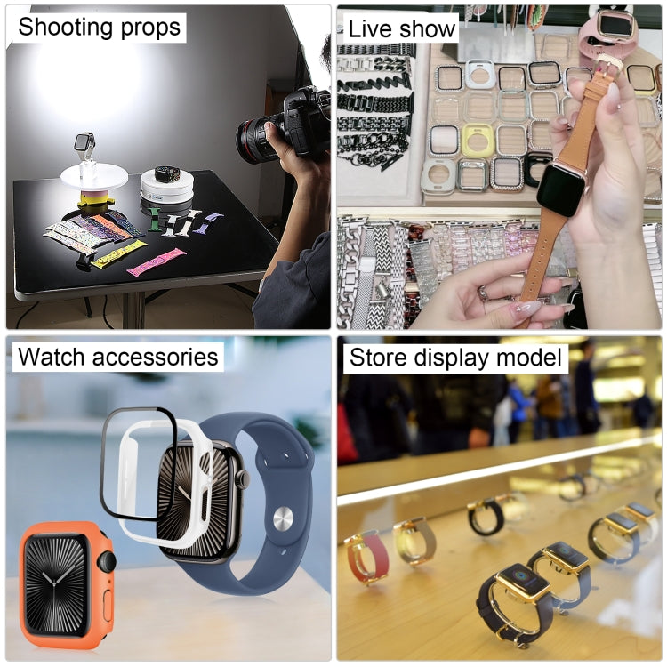 Modelo Pantalla Falsa Apple Watch Series 10 42mm para Fotografiar Correa (Negra)