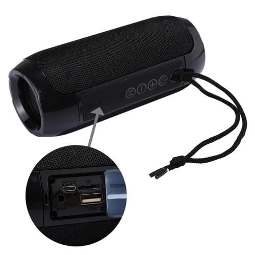 Altavoz Estéreo Portátil T&G Tg117 Bluetooth Micrófono Llamadas Tarjeta TF Entrada Auxiliar FM (Negro)