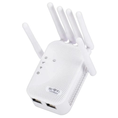 Enrutador Inalámbrico WIFI SM-011 con Repetidor, Seis Antenas y 1200 M (Enchufe Estadounidense)