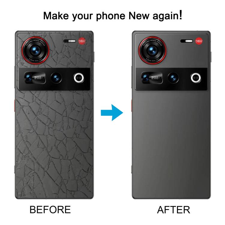 Tapa Trasera de Batería de Vidrio con Tapa para Lente de Cámara para ZTE Nubia Z70 Ultra NX733J NX736J (Negro)