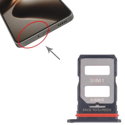 Plateau Carte SIM Xiaomi 14T 5G (10 Unités) (Noir)