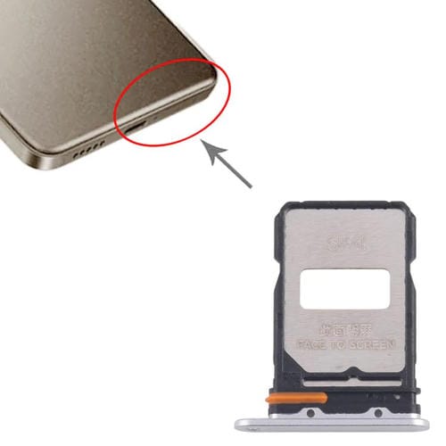 Plateau Carte SIM Xiaomi Redmi Turbo 4 Pro (Argentée) (10 Unités)