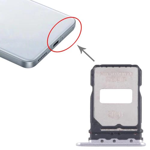 Vassoio scheda SIM Xiaomi Poco F7 Ultra (Argento) (10 unità)