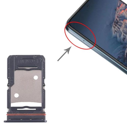 SIM-Karten- und Micro-SD-Fach Tecno Camon 18 P (Schwarz) (10 Stück)