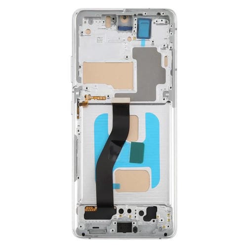 Pantalla LCD TFT de 6,66 pulgadas para Samsung Galaxy S21 Ultra SM-G998B, digitalizador completo con marco, sin identificación de huellas dactilares (plateado)