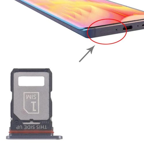 Bandeja para tarjeta SIM original (10 unidades) para Motorola Moto S30 Pro (negro)